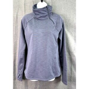 Athleta Rush Creek 1/4 Zip Asymmetrical Pullover Women's Size M Heather Gray